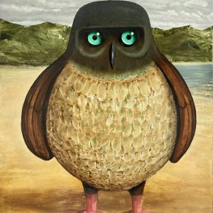 Owl on the beach